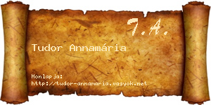Tudor Annamária névjegykártya